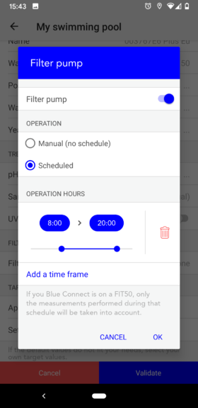 Program your pump in the app for a measurement at the right time