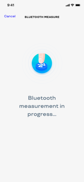 Take a measurement in Bluetooth with a simple button in the app